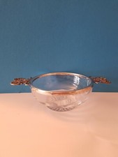 Glasschale Mit Silber montierung Und Griffen Sterling Silber London 1894?