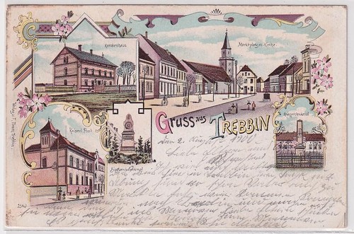 15664 lithographie gruß - lithographie,