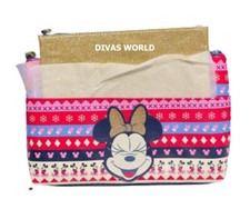 Disney Minnie Mouse Kosmetiktasche 2 IN 1 Kulturbeutel Waschtasche Brandneu PRIMARK