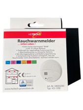 HEITECH KD-135E Rauchmelder Brandmelder Feuermelder weiß 9V Batterie
