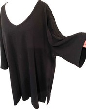 Mia Linea original fast NEUw Damen Tunika Gr.52/54 schwarz UVP 45,90 €