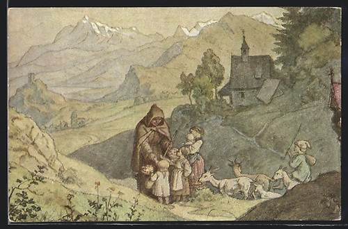 Künstler ludwig richter - künstler-ak,