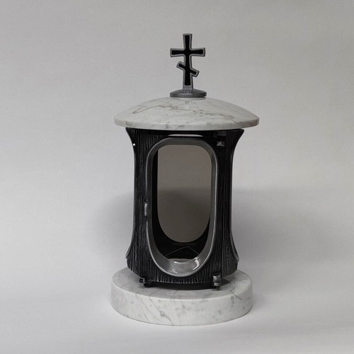 Grablampe weiss marmor - grablampe,