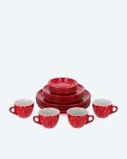 16tlg. Geschirr-Set farbig mit