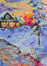 Winter Sonnenuntergang