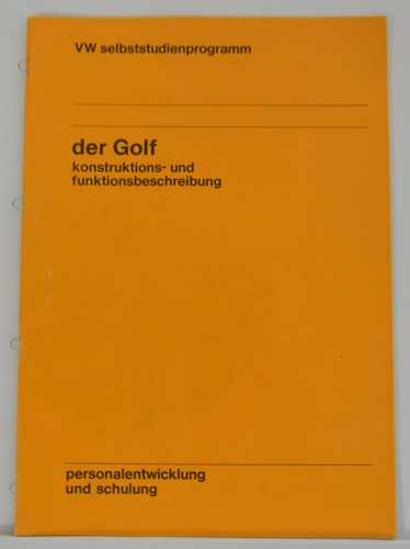 Selbststudienprogramm golf - vw,