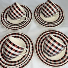 Villeroy und Boch Mettlach Trio 4er Set Tasse Untertasse Teller 8202 Glasgow German