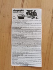 Playmobil BA Bauanleitung Ersatzteil Eisenbahn Dampflok 99501 Information