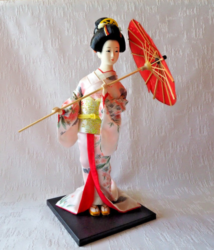 Geisha mit schirm figur - schirm,