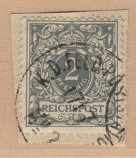 DEUTSCHE POST IN CHINA Petschili-Ausgabe Mi. P V-ag  Reichspost Mitläufer 2 Pf.