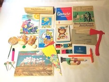 DDR Spielzeug /Schule Sammlung Tröte,Beil, Kinder Porzellan, JP Statut,Schultüte