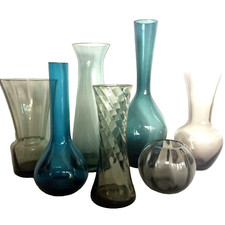 Vasen MID CENTURY Rauchglas