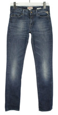 Replay Pearl Jeans Damen W26/L34 Blau Denim Regular Fit Neu Whiskers Zip