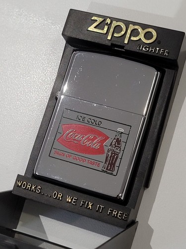 Coca cola zippo - glas, design