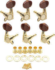 3R3L Stimmwirbel für Akustik- und E-Gitarre, Gitarren Mechaniken Tuners Set, 6 S