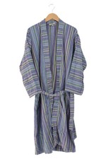 CAWö Damen Bademantel Gr. 42/XL Mehrfarbig Gestreift Baumwolle Casual