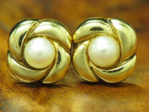 Gelbgold akoya ohrstecker - akoya,