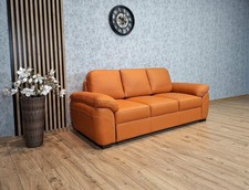 Cognac Echtleder 3-er Sofa