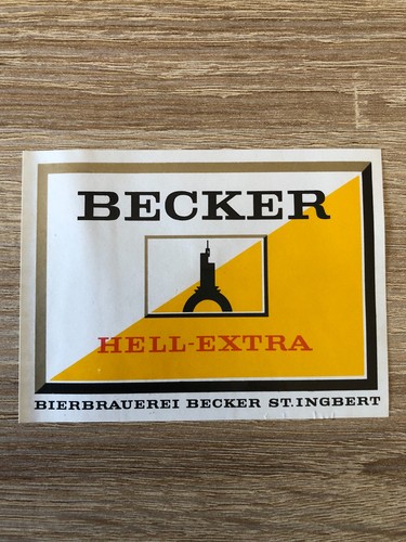 Bieretikett brauerei becker - bieretikett,