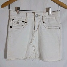 "VS MISS" WHITE DENIM MINI