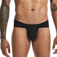 Herren Slips Bulge Pouch Ice Silk Unterwäsche Sexy Ultradünnes Höschen String