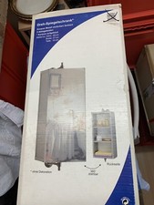 Dreh Spiegelschrank Korpus Metall Alufarben lackiert 3 Ablageböden