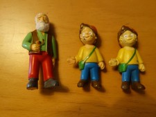 2x Peter Geiß und 1x Almöhi aus Heidi Vintage Retro Zuiyo Figuren ca. 5cm