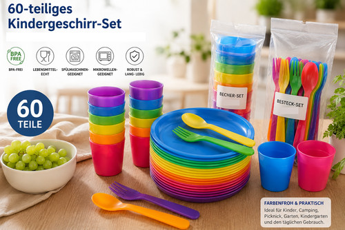 Teiliges kindergeschirr set - 60-teiliges, kindergeschirr-set