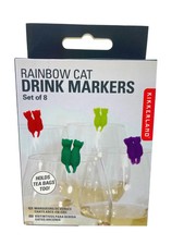 Katzen Glasmarkierer im 8er Set, Silikon