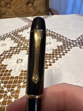 SENATOR Kolbenfüllfederhalter vintage unbenutzt Sichtfenster grün  Federstärke M