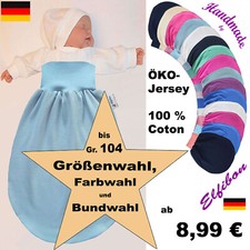 ELFIBON ÖKO Jersey Schlafsack Gr 44-104 Baby Pucksack Baumwoll Fußsack Swaddle