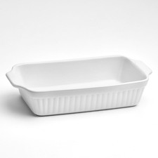VAN WELL Auflauf Back Form eckig Porzellan weiß glänzend 36 x 20 x 7,4 cm