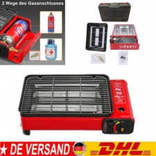 Gasgrill BBQ Grill Gas Butan Kocher Party Tischgrill Weihnachten Camping Tragbar