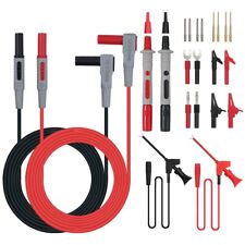 24tlg Messleitungen Prüfspitzen Prüfkabel Krokodilklemmen Für Multimeter Zubehör