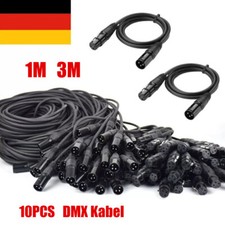 10x DMX Kabel 2M 3M 3 PIN XLR Kabel DMX512 Signalkabel für Moving head Par Licht