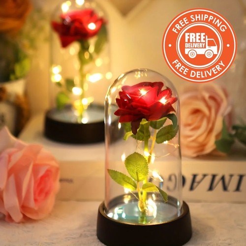 Leuchtende ewige rose led - leuchtende,