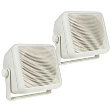 Aufbau Lautsprecher Gehäuse Set für 100x100 mm DIN Lautsprecher weiss Retro KFZ