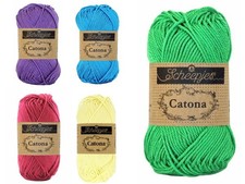 SCHEEPJES CATONA 50G neue Töne 100% Baumwolle gasiert mercerisiert (Farbauswahl)