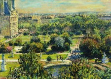 Kunstkarte Claude Monet "Blick auf den Tuilerien-Garten in Paris"