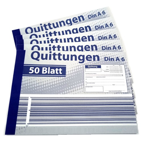 Quittungsblock quittungen - 5x,