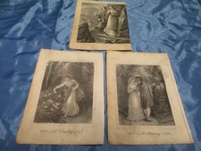 3  Stück  Antik - Druck 