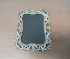 Bilderrahmen silberfarben mit Strasssteine ca 15cm