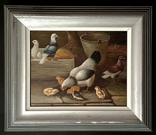 ölbild auf holz 20 cm - auf,