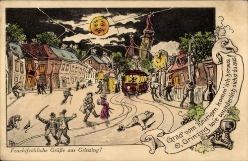 Künstler wien döbling - ak,