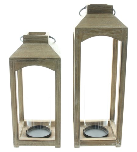 Laterne wood 2er set - laterne,