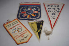 vintage Wimpel Eishockey - 4x