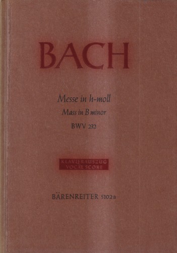 Noten bach messe h - noten:, in