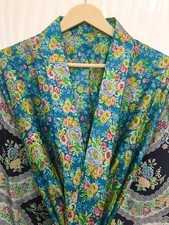 Reine Seide Blau & Grün