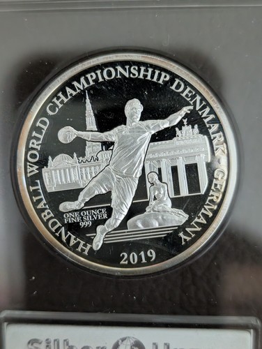 Silbermünze handball - 1, oz