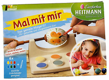 1x Heitmann Malgerät Mal mit Mir! Malmaschine&6 flüssige Eierfarben mit Pinsel